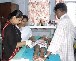 Female attendant at home